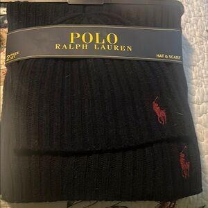 Ralph Lauren Blue Hat and Scarf Set